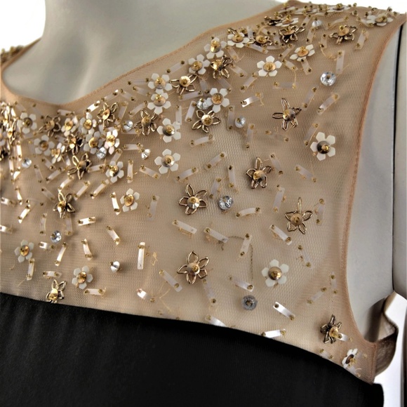 Marchesa Notte Black Silk High Low Mesh Dress 4 - Picture 4 of 8